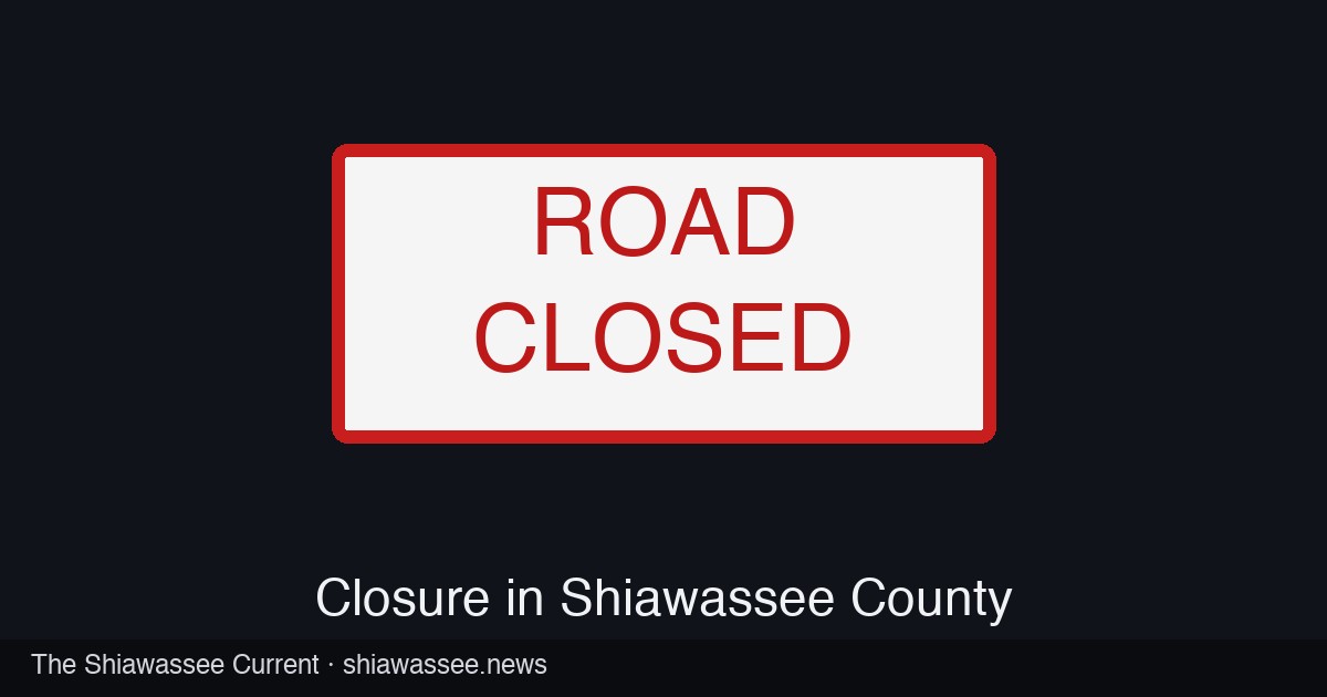 Road closed alert